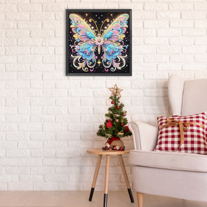 Fluorescent Butterfly 30*30CM(Canvas) Partial Special Shaped Drill Diamond Painting