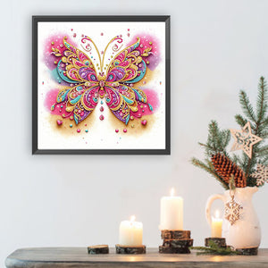 Colorful Candy Butterflies 30*30CM(Canvas) Partial Special Shaped Drill Diamond Painting