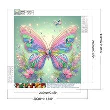 Load image into Gallery viewer, Spring Butterfly 30*30CM(Canvas) Partial Special Shaped Drill Diamond Painting
