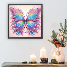 Load image into Gallery viewer, Colorful Flowers And Butterflies 30*30CM(Canvas) Partial Special Shaped Drill Diamond Painting
