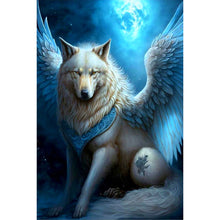 Load image into Gallery viewer, White Wolf With Wings 40*60CM(Picture) Full AB Round Drill Diamond Painting
