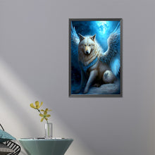 Load image into Gallery viewer, White Wolf With Wings 40*60CM(Picture) Full AB Round Drill Diamond Painting
