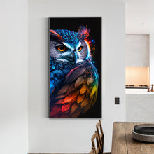 Load image into Gallery viewer, Fluorescent Colorful Owl 40*90CM(Picture) Full AB Round Drill Diamond Painting
