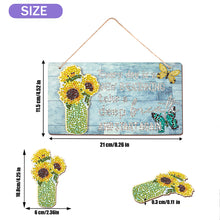 Load image into Gallery viewer, DIY Diamond Painting Welcome Sign Detachable Decor for Wall Front Door (Flower)
