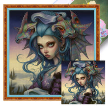 Load image into Gallery viewer, Dragon And Girl - 50*50CM 14CT Stamped Cross Stitch
