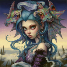Load image into Gallery viewer, Dragon And Girl - 50*50CM 14CT Stamped Cross Stitch
