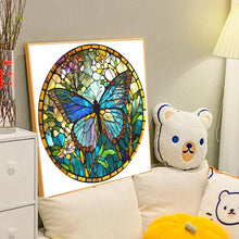 Load image into Gallery viewer, Glass Painting - Butterfly 40*40CM(Canvas) Full Round Drill Diamond Painting
