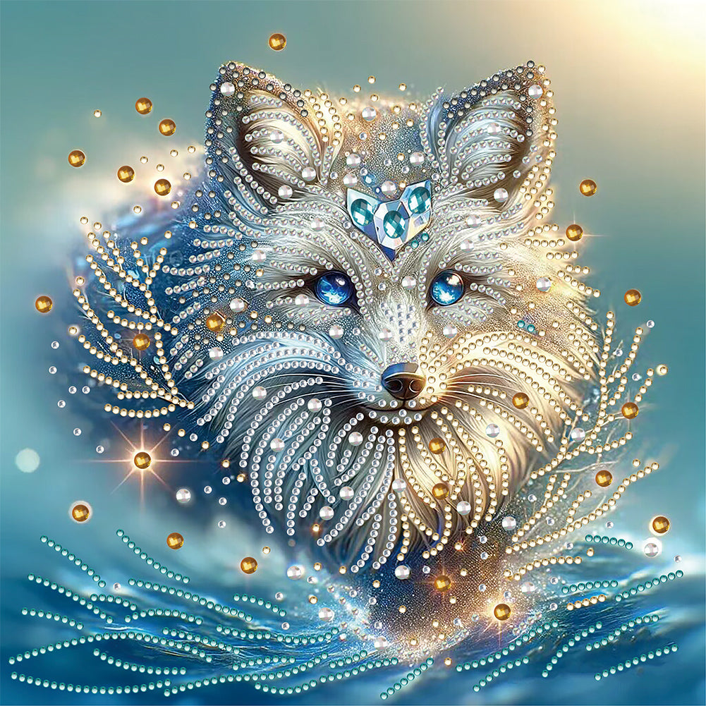 Hidden Fox 30*30CM(Canvas) Partial Special Shaped Drill Diamond Painting