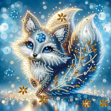 Load image into Gallery viewer, Two-Tailed Fox 30*30CM(Canvas) Partial Special Shaped Drill Diamond Painting
