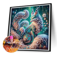 Load image into Gallery viewer, Green Eyed Fox 30*30CM(Canvas) Partial Special Shaped Drill Diamond Painting
