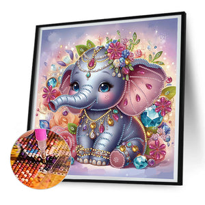 Elephant 30*30CM(Canvas) Partial Special Shaped Drill Diamond Painting