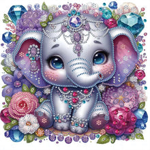 Load image into Gallery viewer, Elephant 30*30CM(Canvas) Partial Special Shaped Drill Diamond Painting
