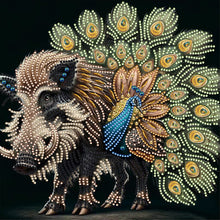 Load image into Gallery viewer, Boar Peacock 30*30CM(Canvas) Partial Special Shaped Drill Diamond Painting
