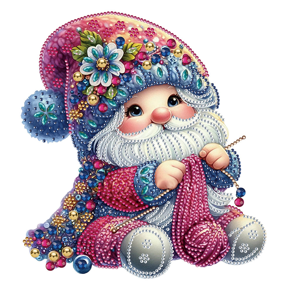 The Knitting Gnome 30*30CM(Canvas) Partial Special Shaped Drill Diamond Painting