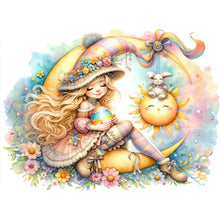 Load image into Gallery viewer, Easter Girl With Colored Eggs 40*30CM(Picture) Full AB Round Drill Diamond Painting
