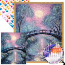 Load image into Gallery viewer, Small Bridge At Sunset And Flowing Water 40*50CM(Picture) Full AB Round Drill Diamond Painting
