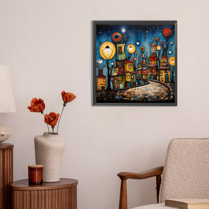 Color House 30*30CM(Canvas) Full Round Drill Diamond Painting