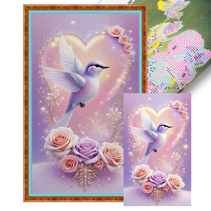 Love Roses And Hummingbirds - 35*60CM 14CT Stamped Cross Stitch