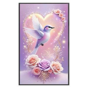 Love Roses And Hummingbirds - 35*60CM 14CT Stamped Cross Stitch