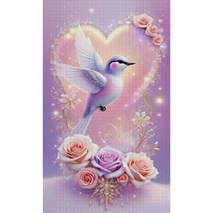 Love Roses And Hummingbirds - 35*60CM 14CT Stamped Cross Stitch