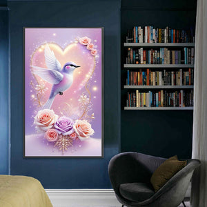 Love Roses And Hummingbirds - 35*60CM 14CT Stamped Cross Stitch