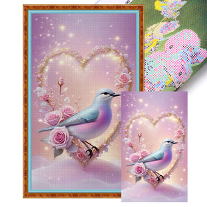 Love Roses And Hummingbirds - 35*60CM 14CT Stamped Cross Stitch