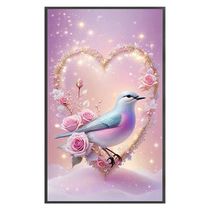 Love Roses And Hummingbirds - 35*60CM 14CT Stamped Cross Stitch