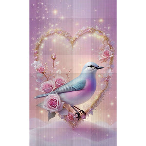 Love Roses And Hummingbirds - 35*60CM 14CT Stamped Cross Stitch