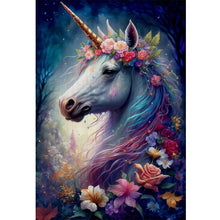 Load image into Gallery viewer, Unicorn Flowers - 40*60CM 16CT Stamped Cross Stitch
