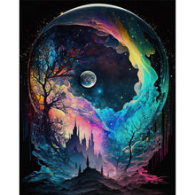 Load image into Gallery viewer, Colorful Forest Under The Moon - 40*50CM 18CT Stamped Cross Stitch
