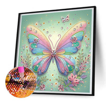 Load image into Gallery viewer, Green Screen Butterfly 30*30CM(Canvas) Partial Special Shaped Drill Diamond Painting
