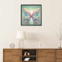 Load image into Gallery viewer, Green Screen Butterfly 30*30CM(Canvas) Partial Special Shaped Drill Diamond Painting
