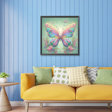 Load image into Gallery viewer, Green Screen Butterfly 30*30CM(Canvas) Partial Special Shaped Drill Diamond Painting
