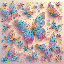 Load image into Gallery viewer, Butterfly Group 30*30CM(Canvas) Partial Special Shaped Drill Diamond Painting
