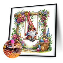 Load image into Gallery viewer, Easter Swing Gnome 30*30CM(Canvas) Partial Special Shaped Drill Diamond Painting
