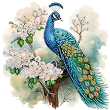 Load image into Gallery viewer, Flower Tree Peacock 30*30CM(Canvas) Partial Special Shaped Drill Diamond Painting
