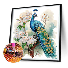 Load image into Gallery viewer, Flower Tree Peacock 30*30CM(Canvas) Partial Special Shaped Drill Diamond Painting
