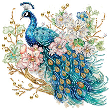 Load image into Gallery viewer, Flower Branch Peacock 30*30CM(Canvas) Partial Special Shaped Drill Diamond Painting
