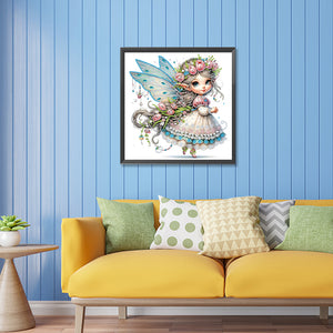 Tulip Elf Girl 30*30CM(Canvas) Partial Special Shaped Drill Diamond Painting