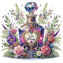 Load image into Gallery viewer, Purple Floral Perfume 30*30CM(Canvas) Partial Special Shaped Drill Diamond Painting
