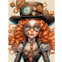 Load image into Gallery viewer, Steampunk Girl 40*55CM(Canvas) Full Round Drill Diamond Painting
