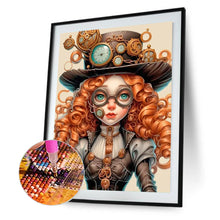 Load image into Gallery viewer, Steampunk Girl 40*55CM(Canvas) Full Round Drill Diamond Painting
