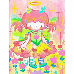 Cute Cartoon Girl 30*40CM(Picture) Full AB Round Drill Diamond Painting