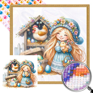 Goblin Little Girl 30*30CM(Picture) Full AB Round Drill Diamond Painting