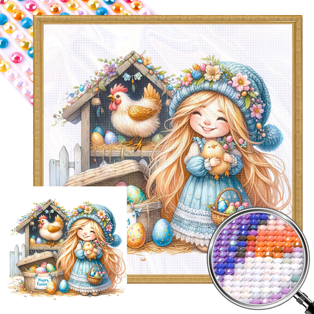 Goblin Little Girl 30*30CM(Picture) Full AB Round Drill Diamond Painting