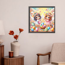 Load image into Gallery viewer, Angel And Easter Egg 30*30CM(Canvas) Full Round Drill Diamond Painting
