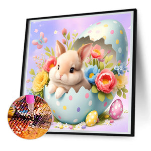 Rabbit In Easter Egg 30*30CM(Canvas) Full Round Drill Diamond Painting