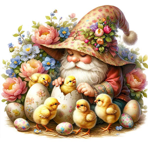 Goblin And Broken Egg Chick 30*30CM(Canvas) Full Round Drill Diamond Painting