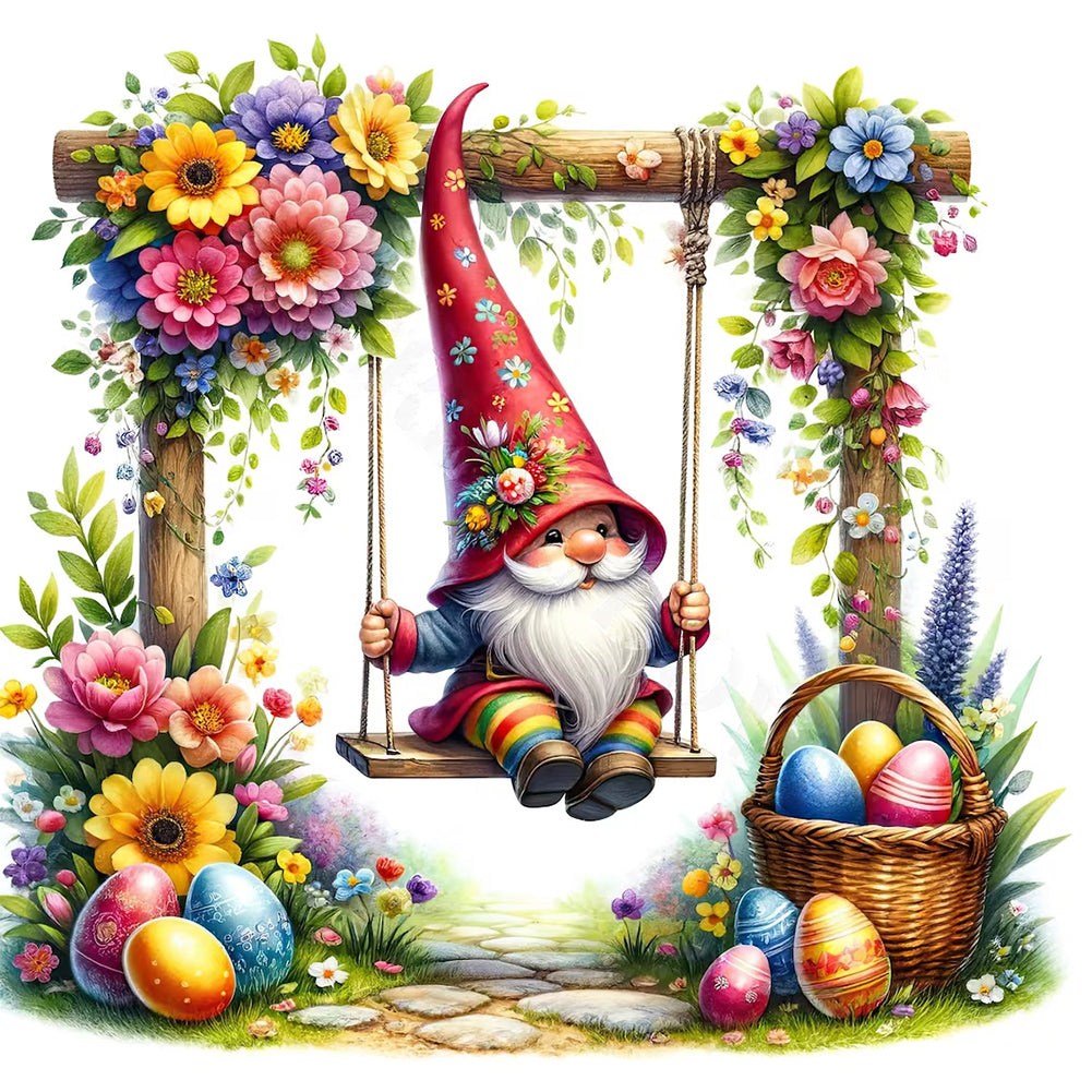 Goblin Swing Easter Egg 30*30CM(Canvas) Full Round Drill Diamond Painting