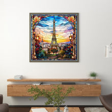 Load image into Gallery viewer, Glass Painting-Eiffel Tower - 50*50CM 11CT Stamped Cross Stitch
